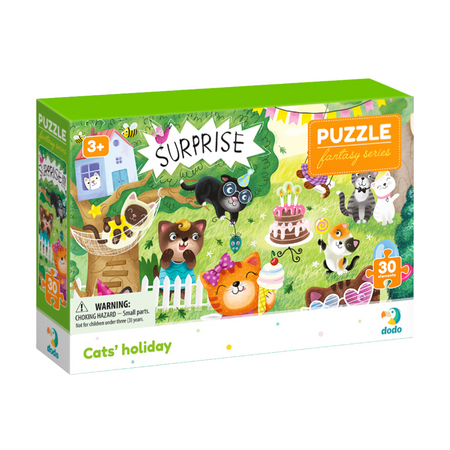 Puzzle "Kocie Wakacje" 30 Elementów Układanka Kolorowa Zestaw Kotki 300417