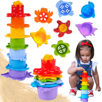 PIRAMIDA ZESTAW DO KĄPIELI DO PIASKU FOREMKI ZWIERZĘTA MORSKIE KOLORY 6580