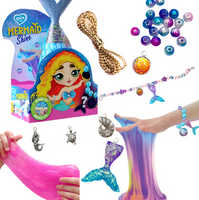 Zestaw Bransoletka Zawieszki Koraliki Slime Glutek Plastyczny Syrenka 250ml 80131