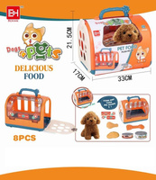 Zestaw Walizka Pluszowy Piesek Z Akcesoriami Kość Jedzenie Naklejki