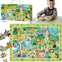 Puzzle Obserwacyjne "W Zoo" 80 Elementów Układanka Zwierzęta Zestaw 300259