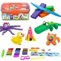 Zestaw Ciastolina Plastelina Masa Plastyczna Do Modelowania  Foremki 16 Kol 41186