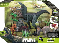 Zestaw Figurek Dinozaurów Dinozaury Drzewka Światło Dźwięk Dla Dzieci