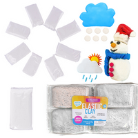 Zestaw Ciastoliny Plasteliny Do Modelowania Masa Plastyczna Biała 8 Szt 70165