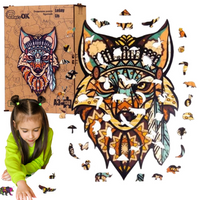 PUZZLE DREWNIANE UKŁADANKA LEŚNY LIS LISEK KOLOROW  PuA3-00722