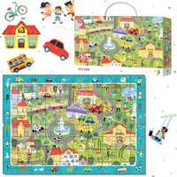 PUZZLE OBSERWACYJNE EDUKACYJNE "ŻYCIE W MIEŚCIE" 80 ELEMENTÓW UKŁADANKA