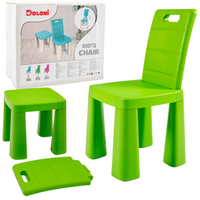 Krzesełko dziecięce 3w1 Zielone Wielofunkcyjne Taborecik Mini Stolik Lekki  0469/02