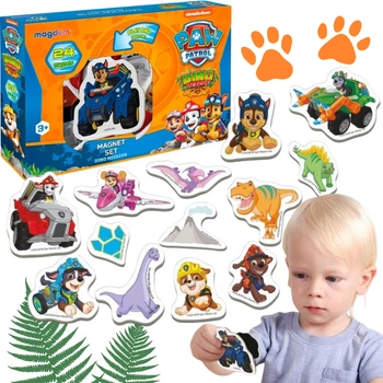 ZESTAW MAGNESÓW PSI PATROL DINO PAW PATROL PIESKI UKŁADANKA DINOZAURY  ML4034-05