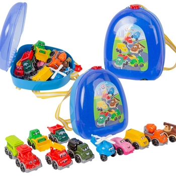 Zestaw Samochodów Autka Plecak 9253