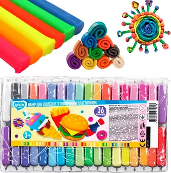 Plastelina Ciastolina Zestaw Do Tworzenia Modelowania 36 Kolorów Dla Dzie 70139