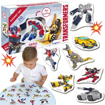 ZESTAW MAGNESÓW TRANSFORMATORY CZAS BOHATERÓW TRANSFORMERS UKŁADANKA ME5031-41