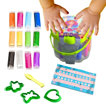 Zestaw Do Paznokci Syrenka Piankowa Plastelina Lekka Puszysta + Akcesoria 41150